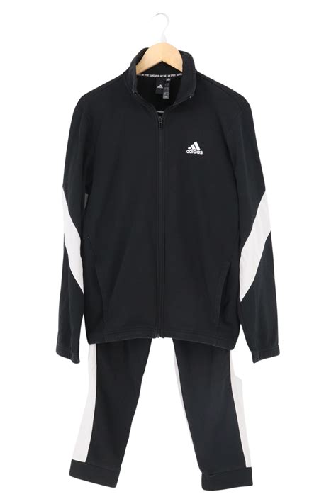 adidas jogginganzug schwarz weiß